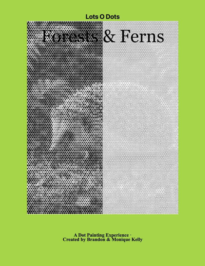 Forests & Ferns dot painting book cover