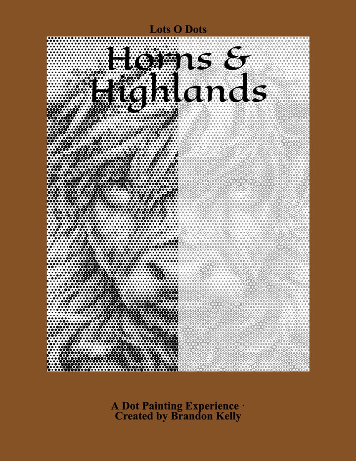 Horns & Highlands dot painting book cover