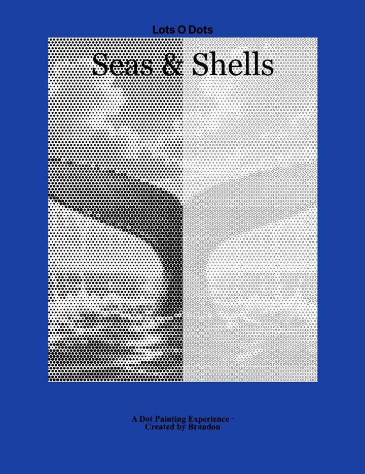 Seas & Shells dot painting book cover