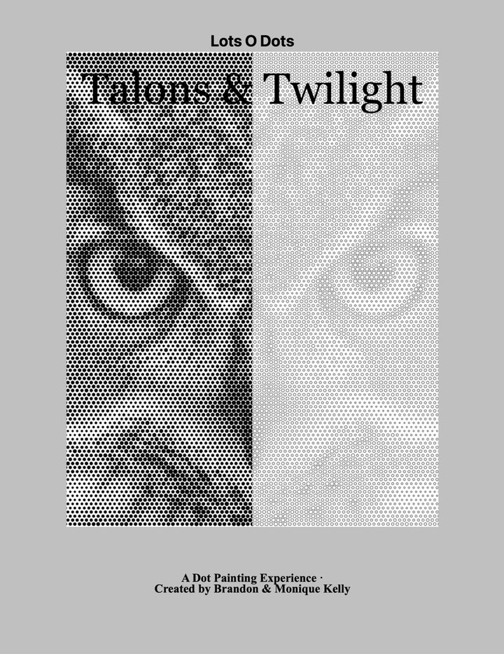 Talons & Twilight dot painting book cover