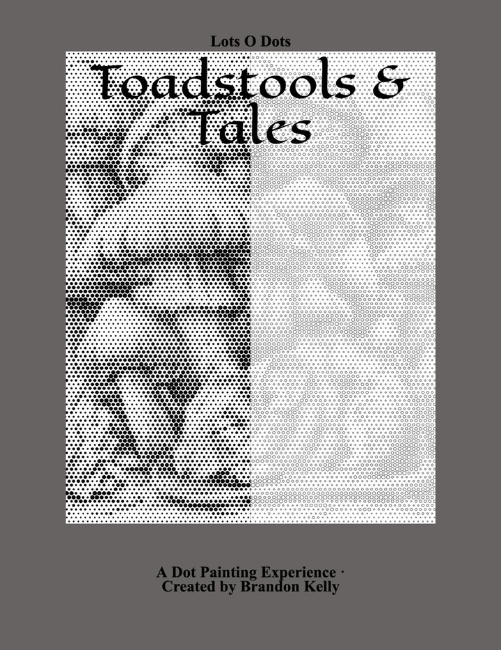 Toadstools & Tales dot painting book cover